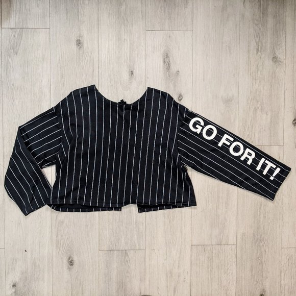 Zara Sweaters - Zara Long Sleeve Go For It Open Back Sweater M
